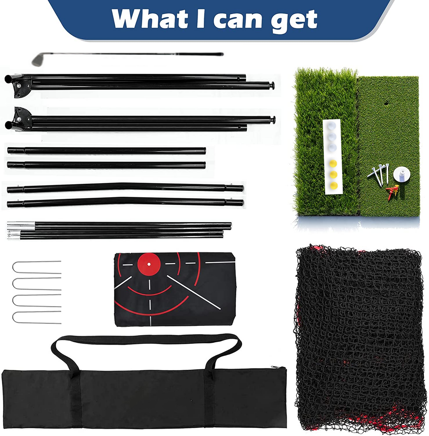 300x213cm Golf Practice Net Set - salelink.co.nz