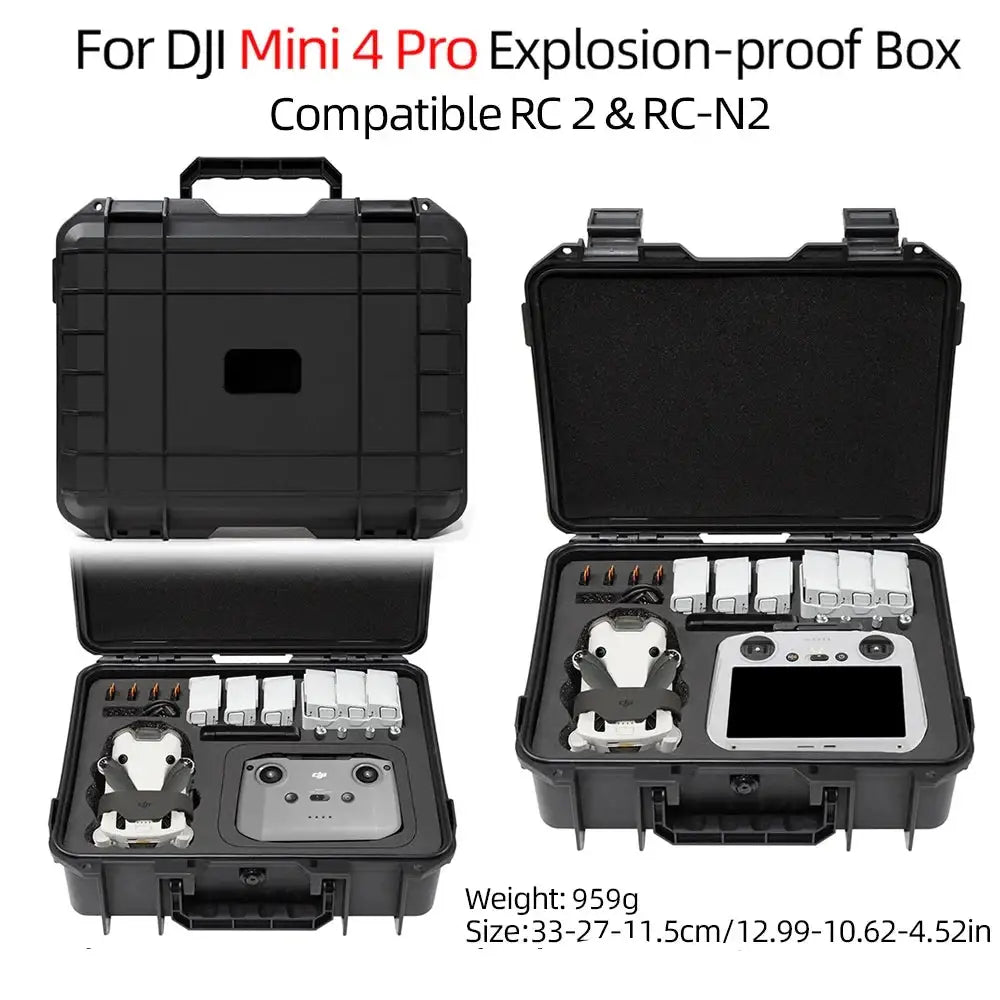 Waterproof Carry Case for DJI Mini 3 / 4 Pro (Black & White)