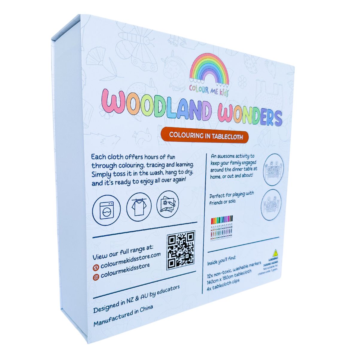 The back of the box showing what is included and instructions.