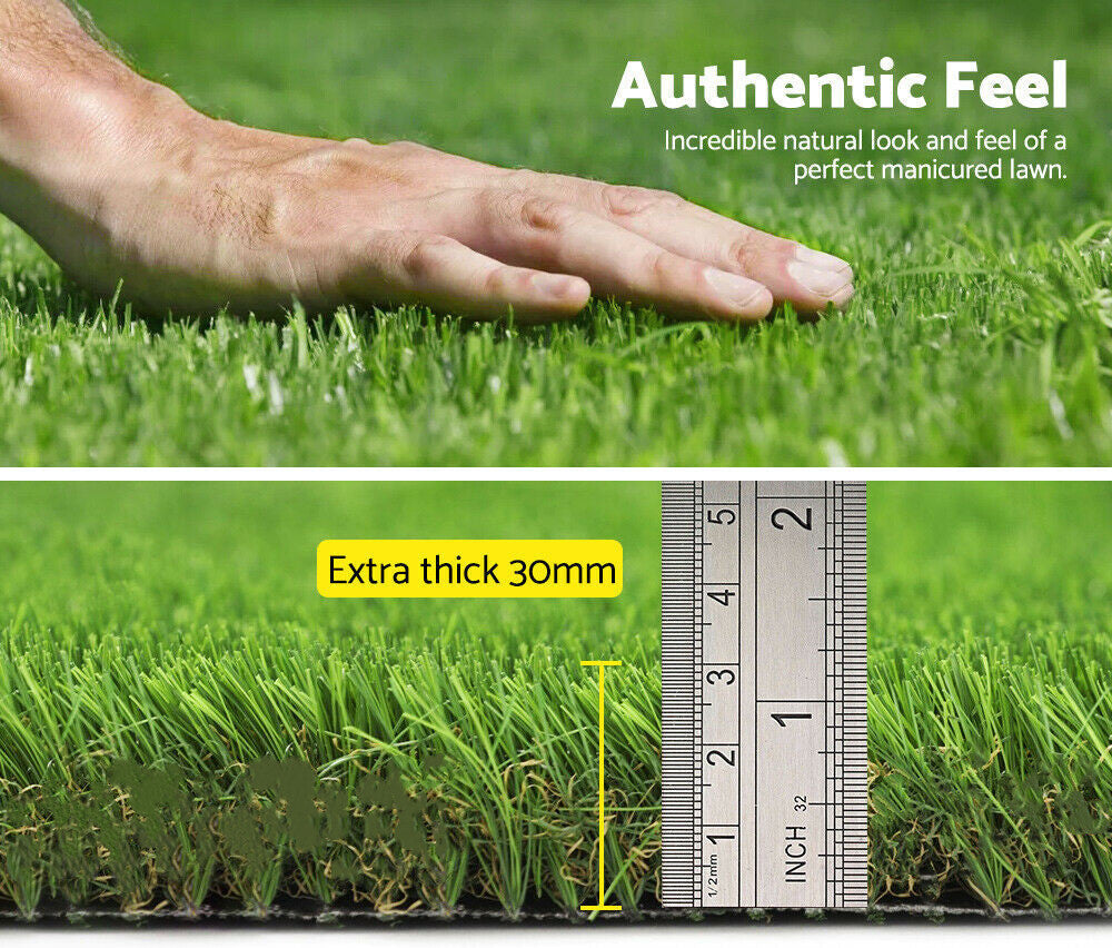 1x10M Artificial Grass 30MM 10M2