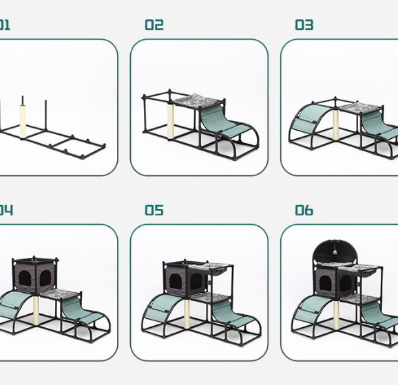 Cat Tree Tower Post Scratcher Scratching Condo Play House
