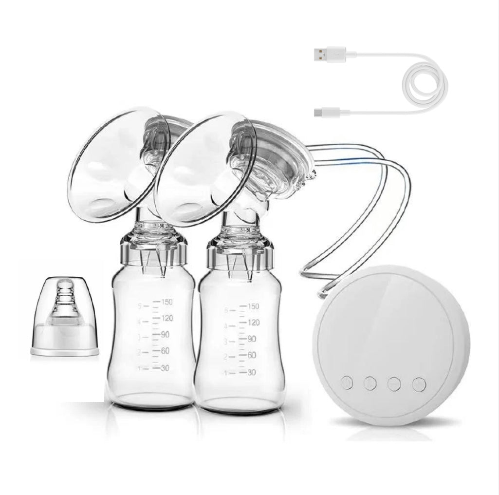 Double Electric Breast Pump – with teat and lid - USB Charge