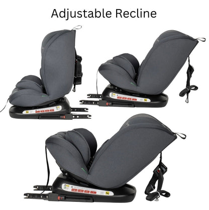 All-Rider 360 Rotating Convertible i-Size R129 Car Seat with ISOFIX and Top Tether - GREY