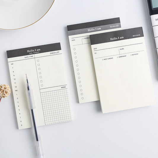 Creative Daily Schedule Memo Pad and Planner Stickers