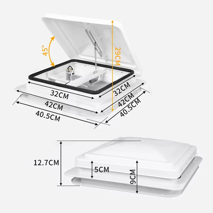 Caravan Roof Vent Fan RV Shower Flyscreen Motor Home RV Camper