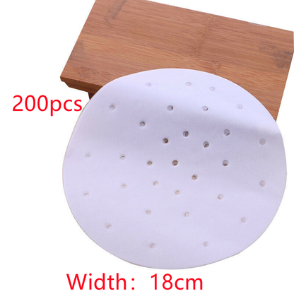 200PCS Air Fryer Liners Perforated Parchment Paper Round Non-stick