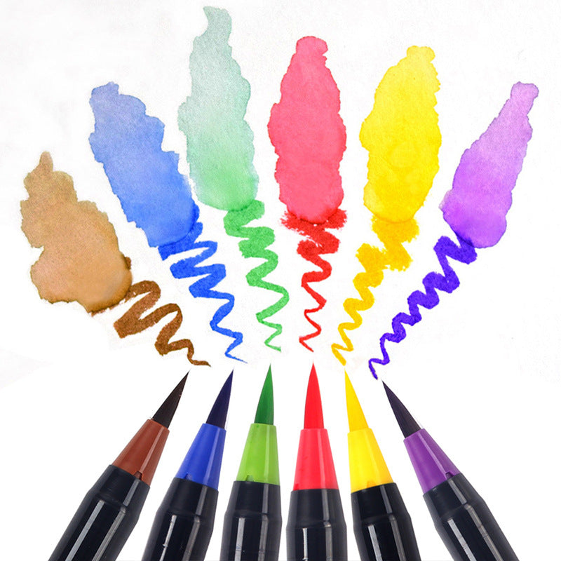 20-Color Watercolor Brush Comic Marker Pen Set