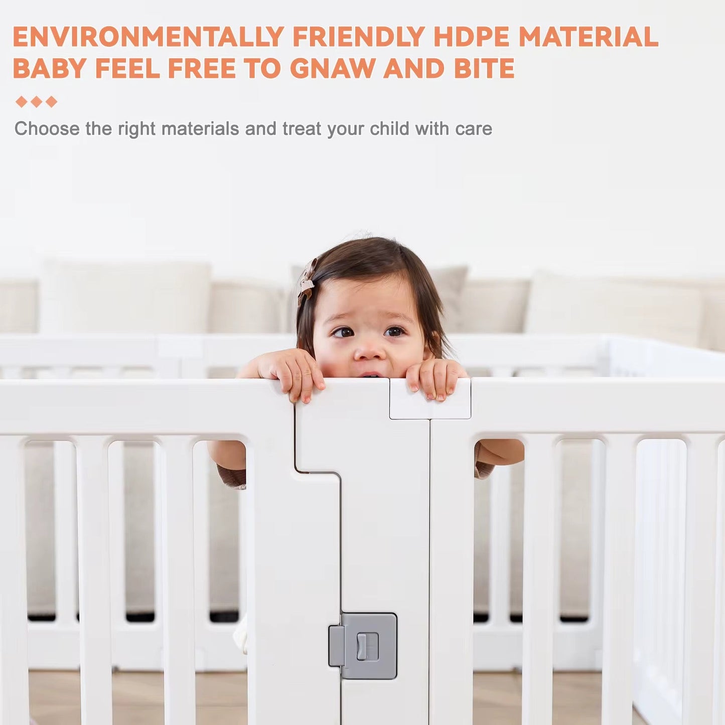 2 in 1 Convertible Baby Playpen 10 pieces & Storage Rack