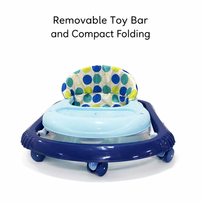 GrowTime Baby Walker – Removable Toy Bar & Compact Folding