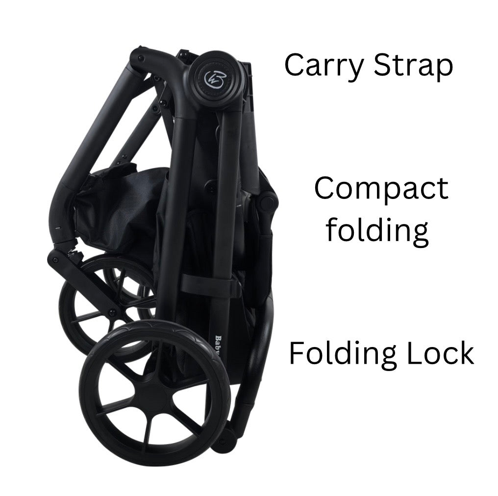Preorder - 4in1 Crown Y Luxury Stroller + Open Bassinet + Cloud i-Size Capsule Car Seat + Isofix Base with Leg Support Travel System