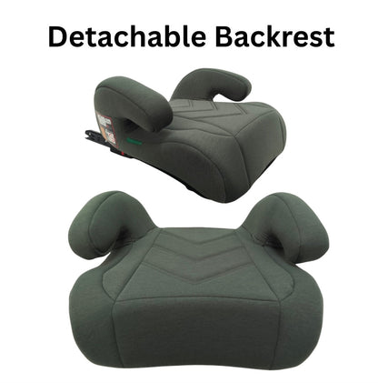 Zen i-Size Booster Car Seat with Isofix and Adjustable Headrest - GREEN