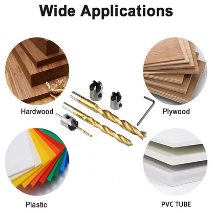 8pcs Woodworking Countersink Drill