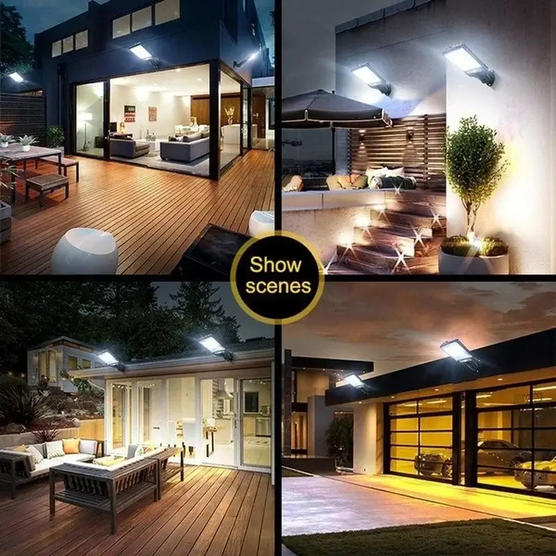 Solar Outdoor Lights, 3-Mode 200-COB Motion Sensor Security Lamps for Garden, Patio & Yard