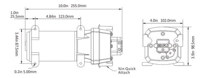 12V SEAFLO Marine Grade Water Pressure Pump 17LPM Caravan Boat RV Agriculture