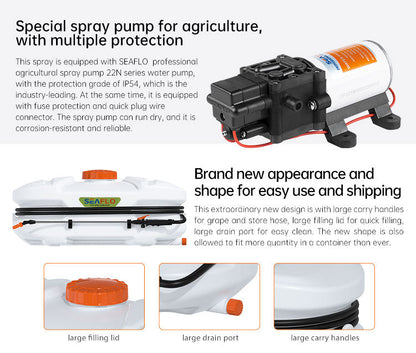 Seaflo Weed Sprayer 50L Garden 12V ATV Pump Chemical Spray Tank