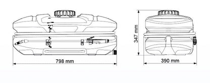 Seaflo Weed Sprayer 50L Garden 12V ATV Pump Chemical Spray Tank