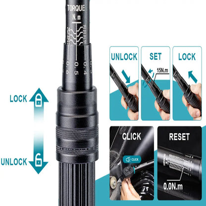 1/4″ Bike Torque Wrench Set (5–25 Nm)