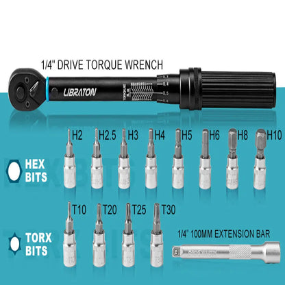 1/4″ Bike Torque Wrench Set (5–25 Nm)