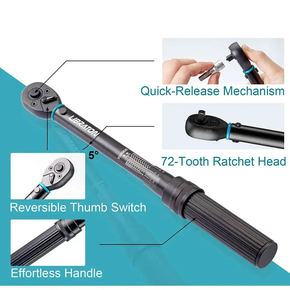 1/4″ Bike Torque Wrench Set (5–25 Nm)