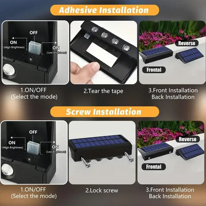 Waterproof Solar Wall Lights for Outdoor Home & Garden (1–4PCS)