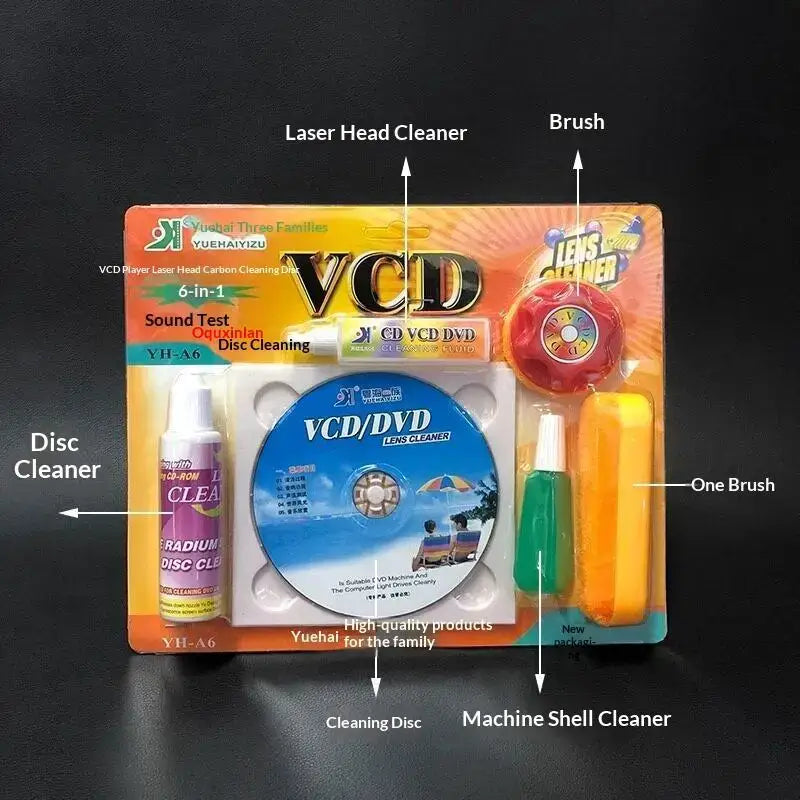 CD/DVD/VCD Player Lens Cleaner & Demagnetizer Kit
