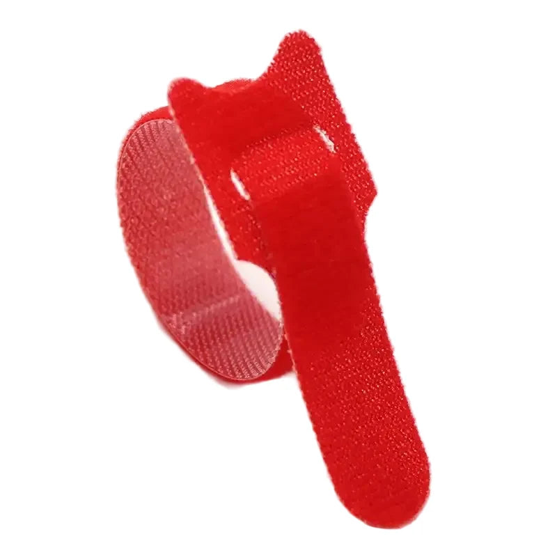 10–1000PCS Nylon T-Type Hook & Loop Cable Ties 12x200mm Reusable Adjustable Wire Organizers
