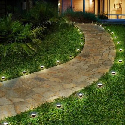 10-in-1 RGB Solar Garden Waterproof Ground Lights