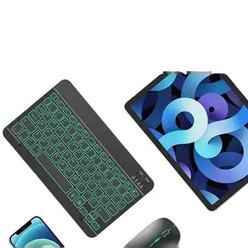 Backlit Bluetooth Keyboard & Mouse Set for iOS, Android & Windows Devices