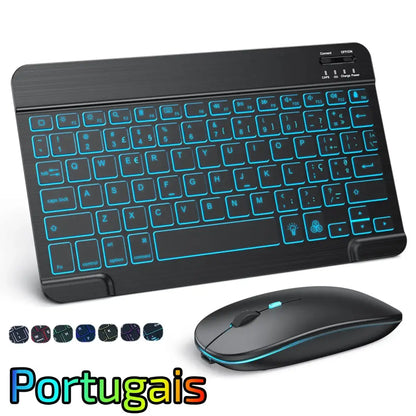 Backlit Bluetooth Keyboard & Mouse Set for iOS, Android & Windows Devices