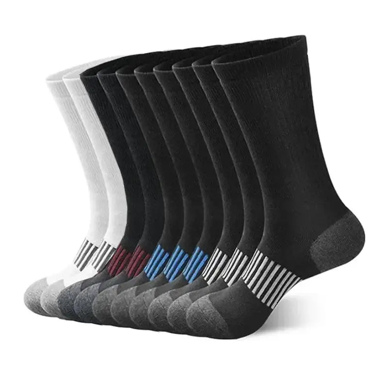 10 Pairs Plus Size Men's Athletic Socks (3 colours available)