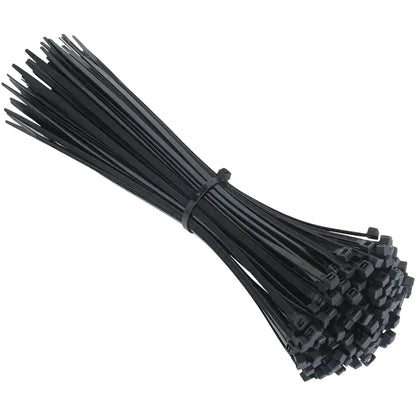 100PCS Self-Locking Nylon Cable Ties Black