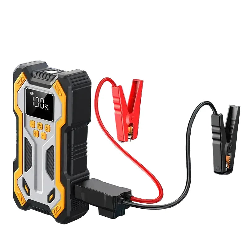 12V 10000mAh Multi-Function Car Jump Starter with Air Compressor & Wireless Power Bank