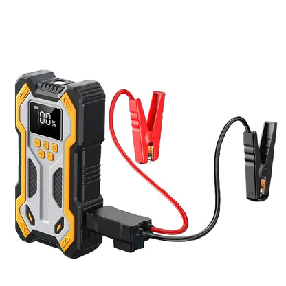 12V 10000mAh Multi-Function Car Jump Starter with Air Compressor & Wireless Power Bank