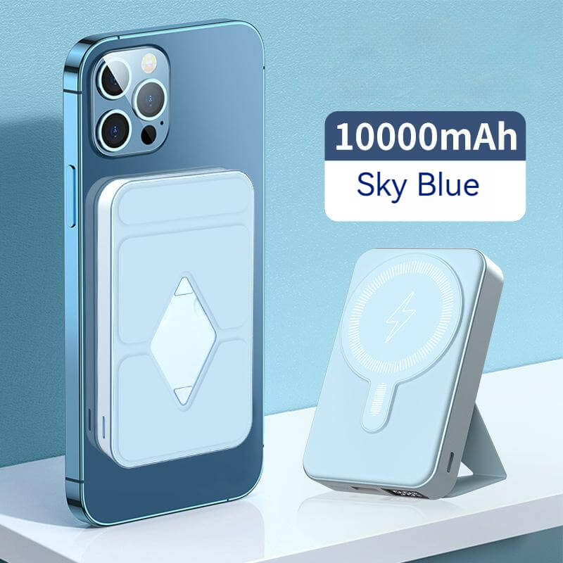 10000mah Magsafe Power Bank with Stand & Cable-Blue