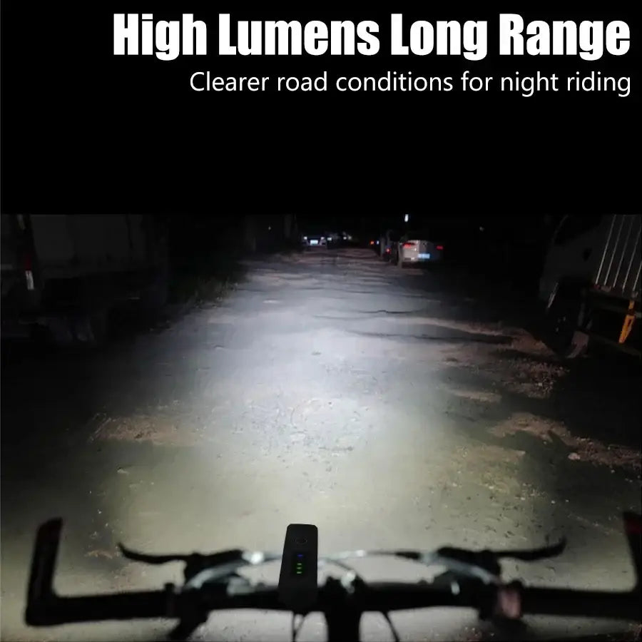 1000-Lumen Rechargeable Front & Rear Cycling Light Set