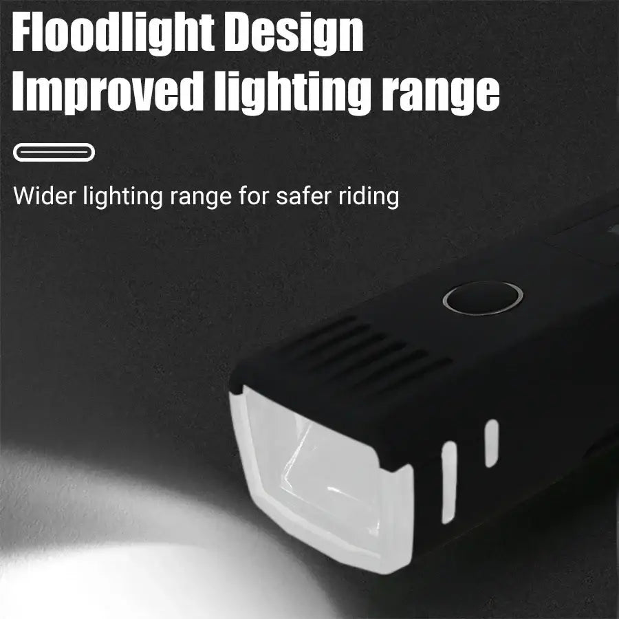 1000-Lumen Rechargeable Front & Rear Cycling Light Set