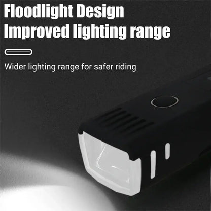 1000-Lumen Rechargeable Front & Rear Cycling Light Set