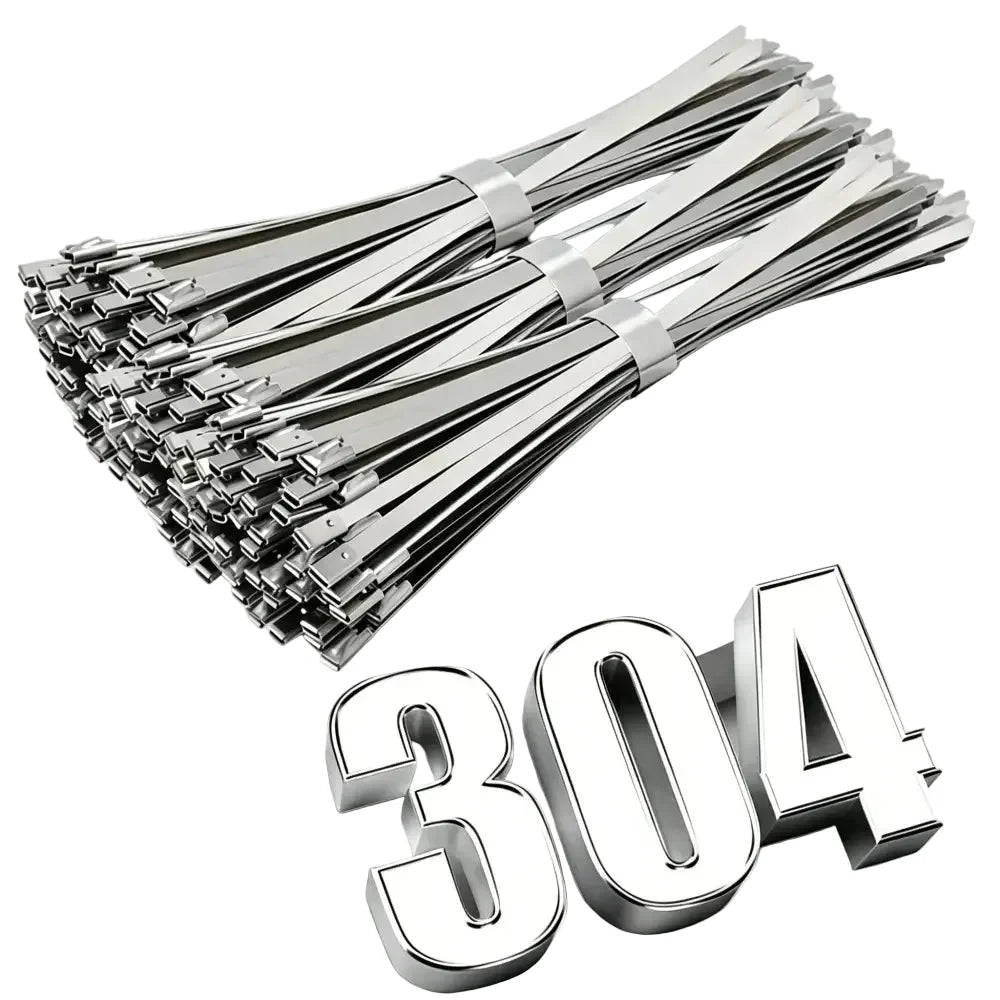 100PCS 4.6mm Stainless Steel Zip Ties