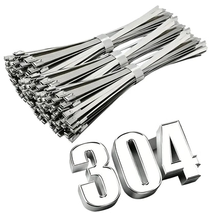 100PCS 4.6mm Stainless Steel Zip Ties