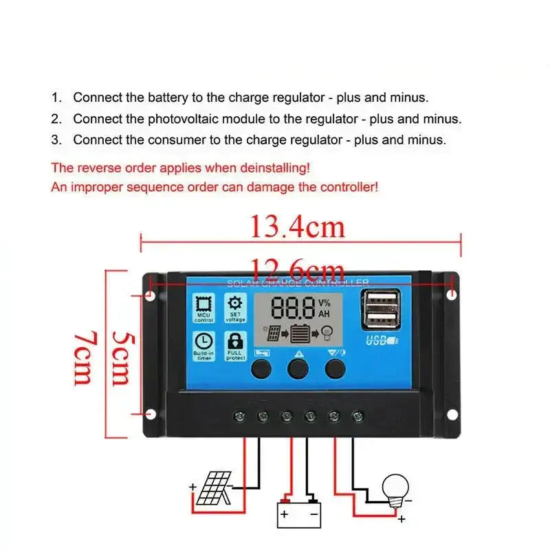 100W 12V Solar Panel Kit with Controller for RV's, caravans & Home (8 different types available)