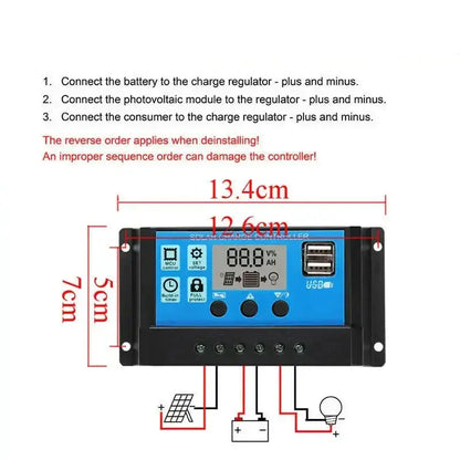 100W 12V Solar Panel Kit with Controller for RV's, caravans & Home (8 different types available)