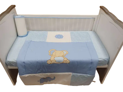 Sleep Tight Cot Bedding Set BLUE ELEPHANT - Babyonline