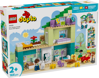 LEGO DUPLO: Town 3 in 1 Modern Family House with Figures (10470)