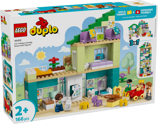 LEGO DUPLO: Town 3 in 1 Modern Family House with Figures (10470)