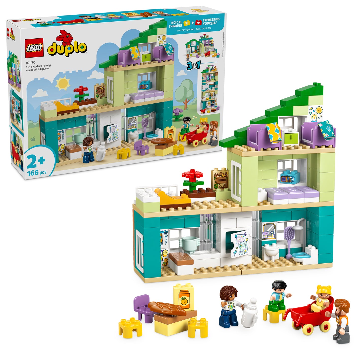LEGO DUPLO: Town 3 in 1 Modern Family House with Figures (10470)