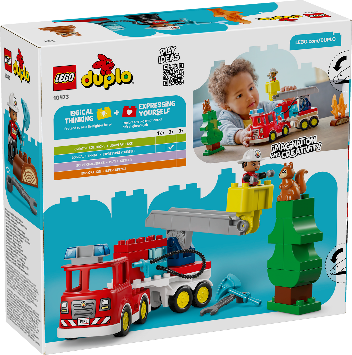 LEGO DUPLO: Town Fire Engine with Hose and Firefighter (10473)