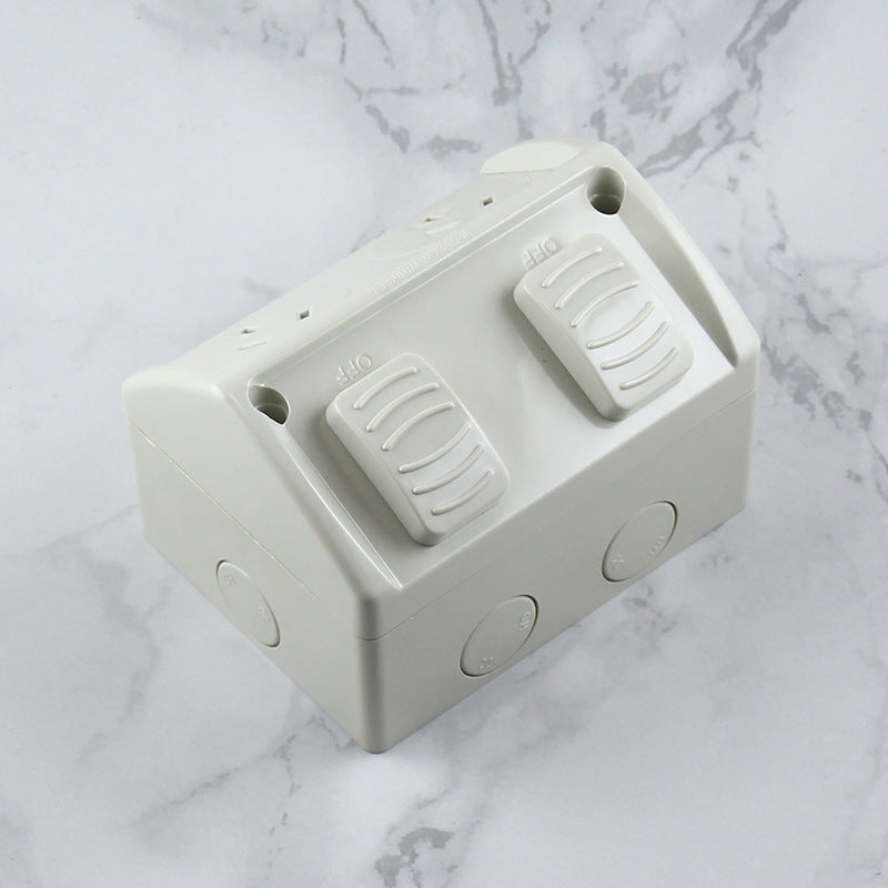 Weatherproof Double GPO Power Point Outlet 10Amp IP53 - salelink.co.nz