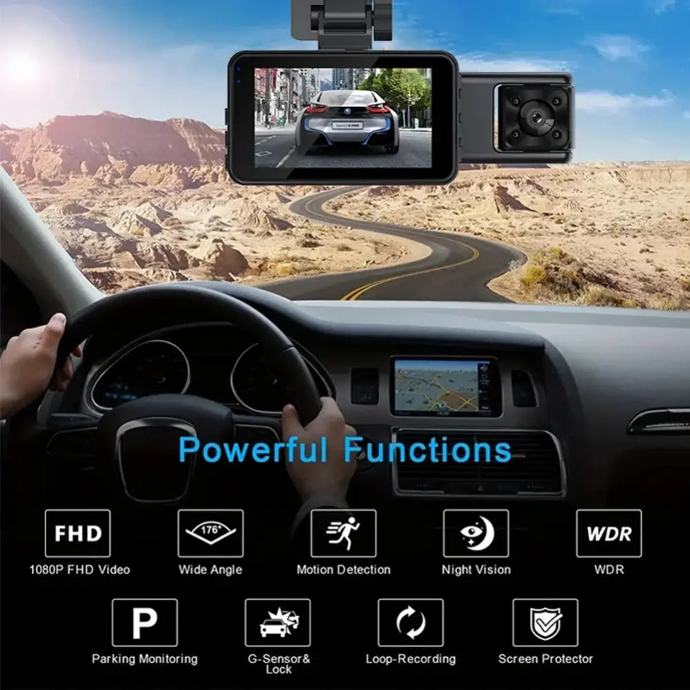 Dash Cam With Night Vision & Parking Monitor