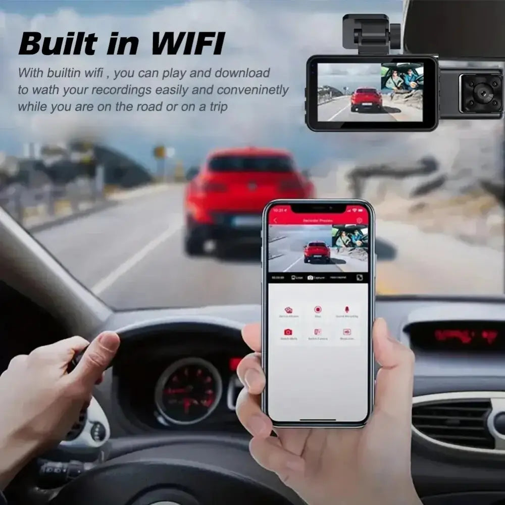 Dash Cam With Night Vision & Parking Monitor