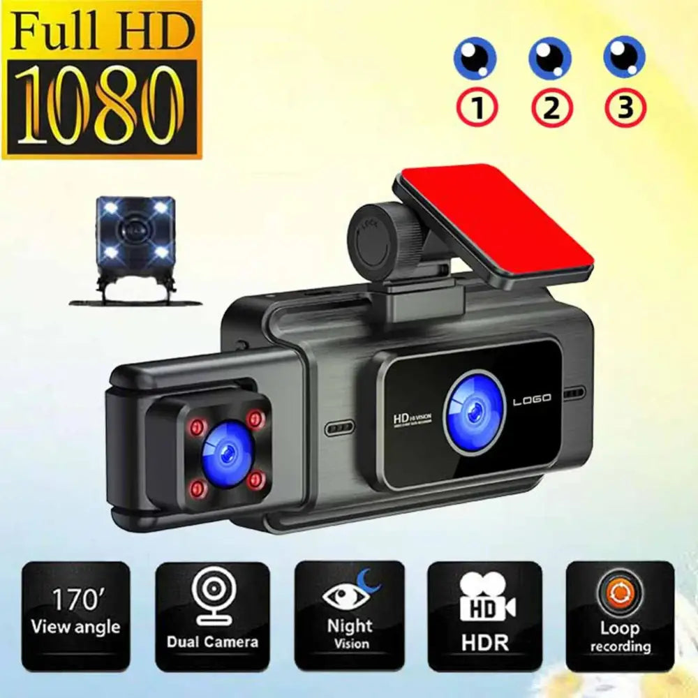 Dash Cam With Night Vision & Parking Monitor